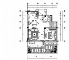 [上海]松江区新装饰主义两层别墅样板间装修施工图（含实...