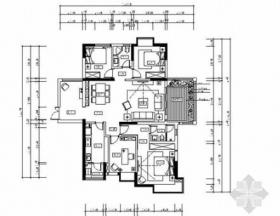 [广东]精品新古典简欧混搭风格四居室室内装修施工图（含...