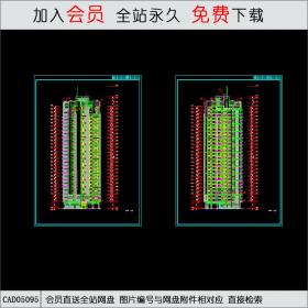CAD05095阳光带海滨城平立剖面图.CAD