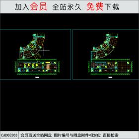 首都图书馆2至10层各层的平面图 CAD