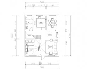 山西200平四居室自建房装修施工图+效果图
