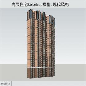 SU06540高层住宅，现代主义风格，33层