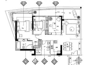 [三亚]某三居室样板间A1户型施工图（含效果）