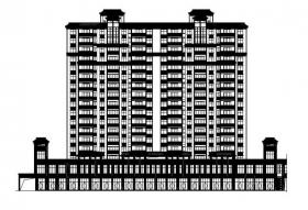 [福建]高层塔式对称布局框剪结构住宅建筑施工图