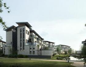 生态居住小区园林建筑模型（3dmax）