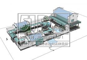 NO00108展览馆文化馆展览厅文化中心su模型cad图纸