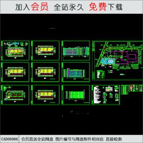 集美大学教学楼全套图CAD