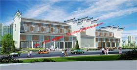 NO00036青年旅馆建筑方案su模型cad图纸效果图展板