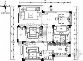 [浙江]国家级示范小区美式田园两居室装修施工图（含效果...