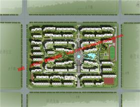 NO01147居住规划小区设计方案cad总图psd总图分层图层