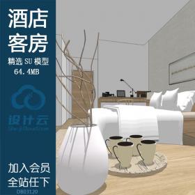 DB03120 SU场景模型草图大师模型室内3d模型组件素材库港式...