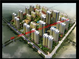 NO01840小区规划居住区住宅设计su模型效果图cad图纸彩平psd