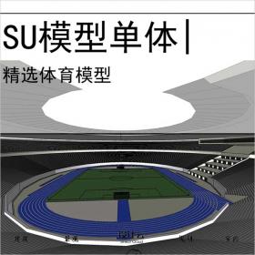 【0708】篮球场体育建筑 su模型