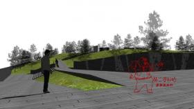 TU03010异形建筑纪念性历史文化公园SU模型 含CAD园建景观