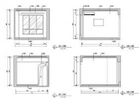 三亚时代海岸C1户型样板间黄色西班牙室内设计施工图