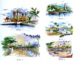 景观考研高分快题300例精选高清景观手绘