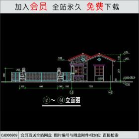 龙湖蓝湖郡大门CAD