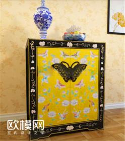 9.0 中式-彩绘蝴蝶柜