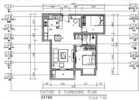 80平米混搭风格二居室住宅设计施工图（附效果图）