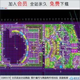 城市中心广场规划图CAD