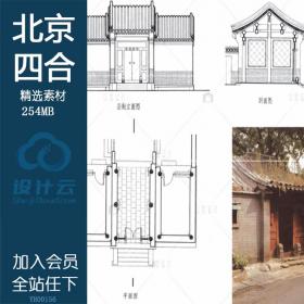 北京四合院建筑室内外效果平面讲解局部分析