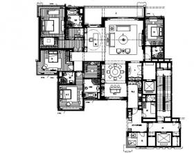 [广东]琶洲城中村天悦户型样板间施工图（附实景图）