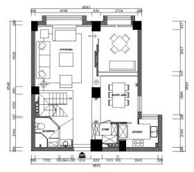 [浙江]现代风格复式楼设计CAD施工图（含效果图）