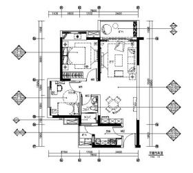 [广东]现代简约精装样板房CAD施工图（含实景图）