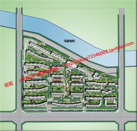 NO01098建筑居住规划区cad图纸su模型psd总图