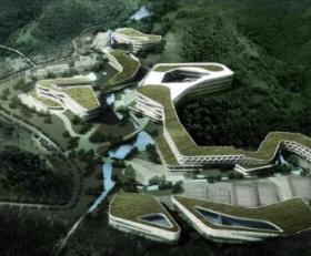 [深圳]双层表皮外墙生态式研究办公楼建筑设计方案文本