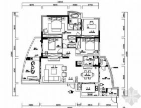[湖南]温馨现代130平四居室室内装修施工图