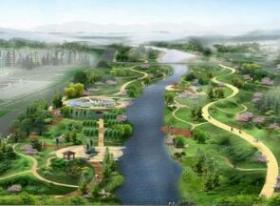 江苏镇江某运河中段环境景观设计图