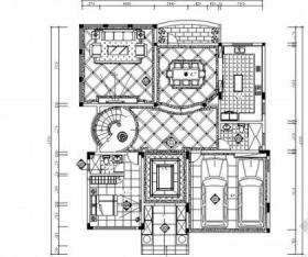 [东莞]环境幽雅简约欧式三层别墅样板间CAD装修施工图