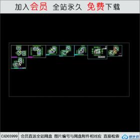 CAD03999转角户型小高层设计图CAD