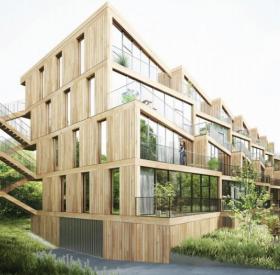 NL Architects + STUDYO 为法兰克福设计梯田式经济适用房