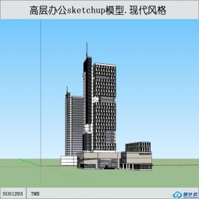 SU01293某学生设计高层办公楼作品su模型