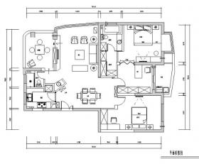 [江苏]衡泰花园洋房二居室住宅设计施工图（附实景图）