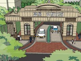 20套住宅建筑大门SU精模型资料