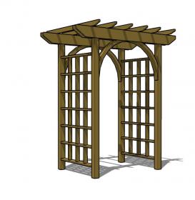 栏杆围栏SU模型 (6)