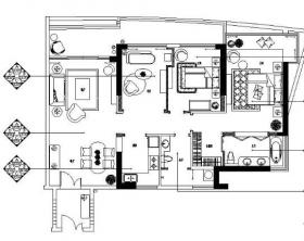 [三亚]某三居室样板间C1户型施工图（含效果）