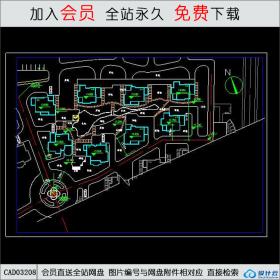 联体别墅群内部环境CAD