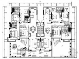 [常熟]高层住宅区现代简约三居室样板间装修施工图（含效...