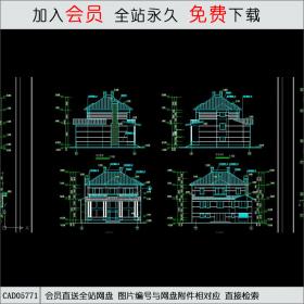 别墅建筑全图CAD