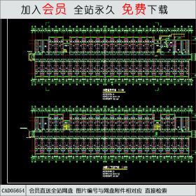 CAD05654某外语学院一号楼宿舍楼图纸CAD