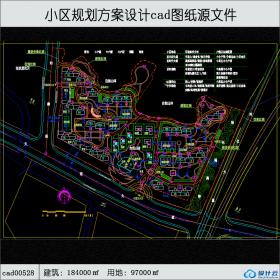 528小区规划总图加分析图建筑面积184000平方米cad