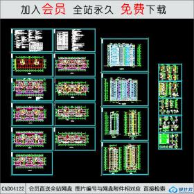 CAD04122 南方某地11层小高层住宅设计CAD