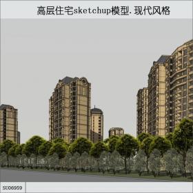 SU06959住宅，高层，现代主义风格，18层