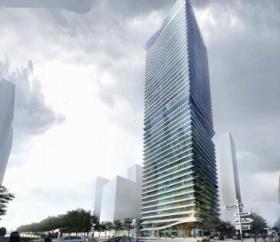 [深圳]水平褶皱造型超高节能型办公大楼建筑设计方案文本