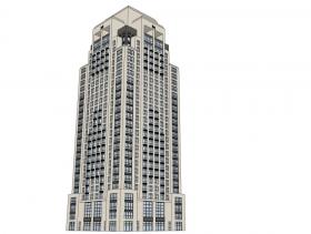 SU03528高层办公楼，现代主义风格，26层
