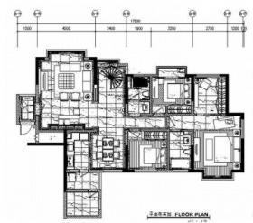 [湖南]高档现代四居室样板房室内装修施工图